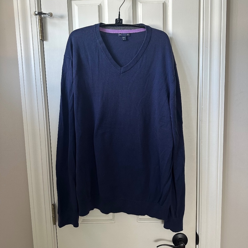 Gap - V Neck Sweater - Navy - Size XL